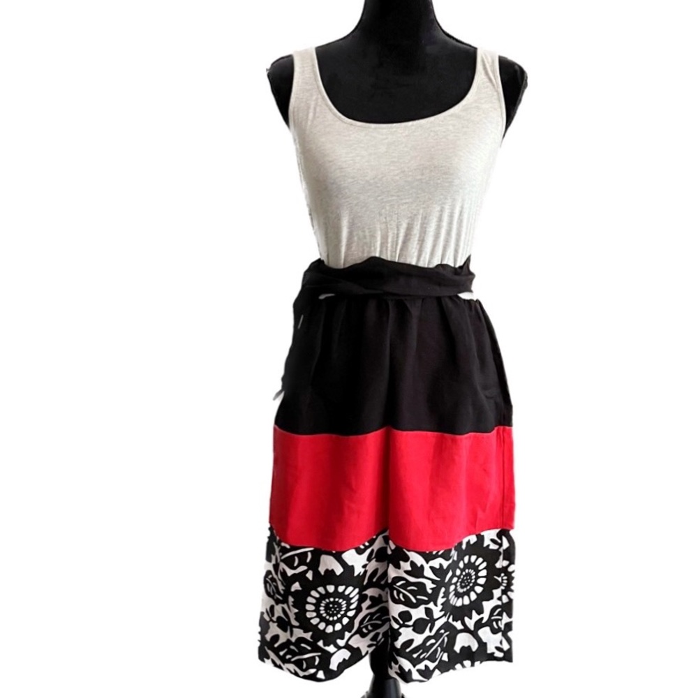 BANANA REPUBLIC Size Medium Color Block Tshirt Tank Top Dress